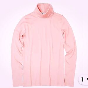 J Crew NWT Peachy Pink Tissue Turtleneck Tee